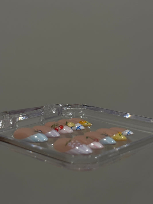 N189 Fruity Pastel Nails