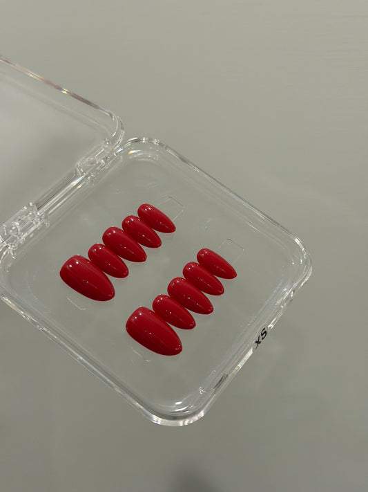 N437 Bright Red Nails