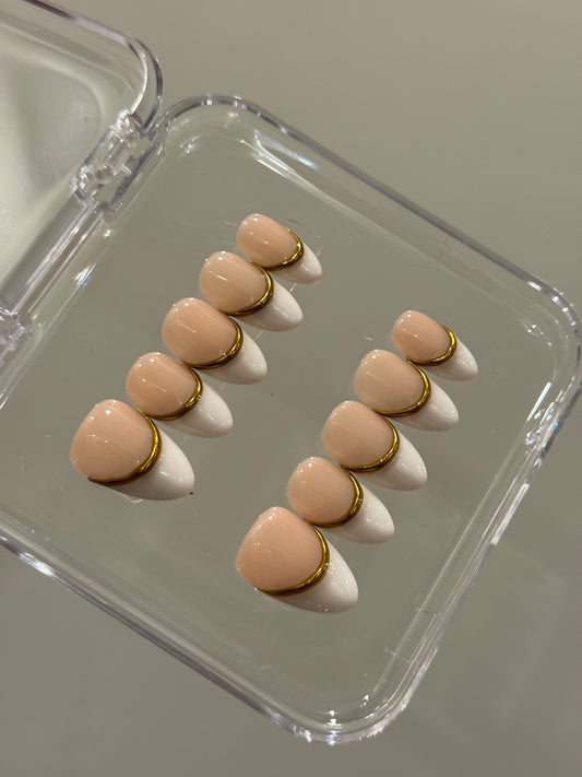 N240 Gilded French Nails