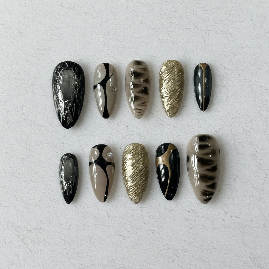 N205 Dark Night Nails