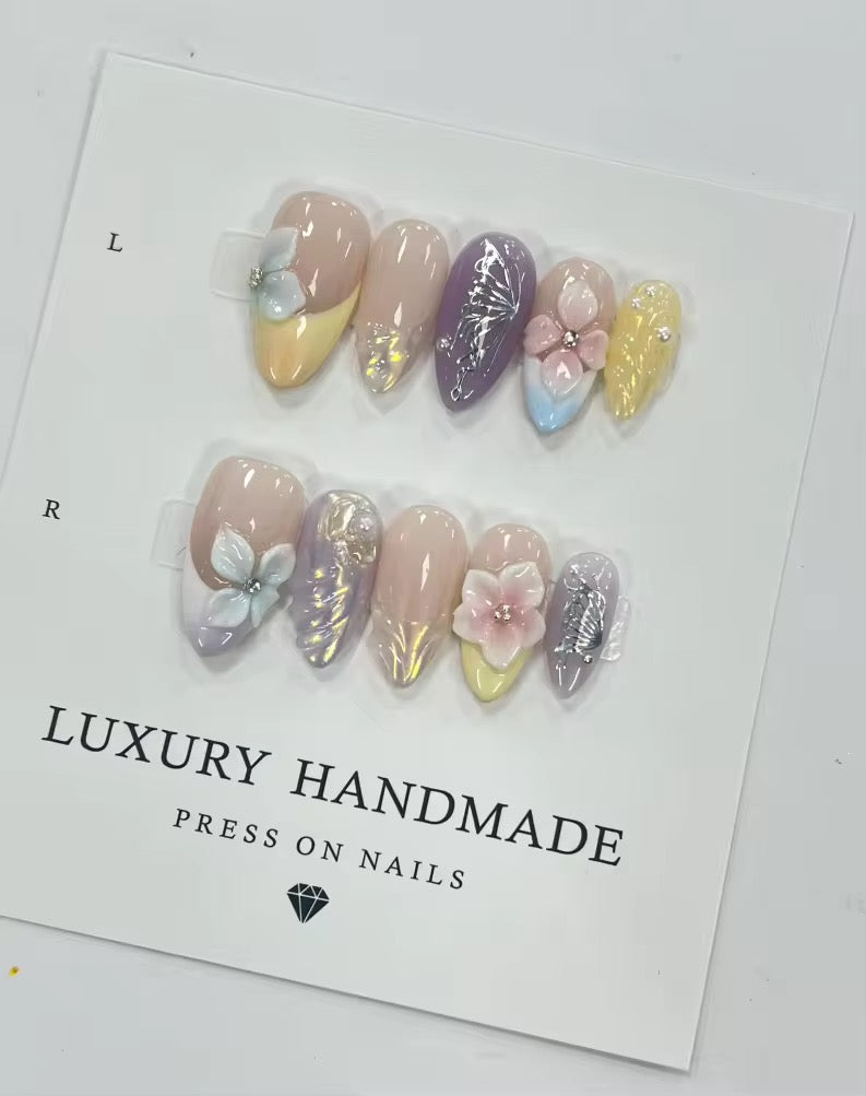 N08 Butter Lilac Nails Set