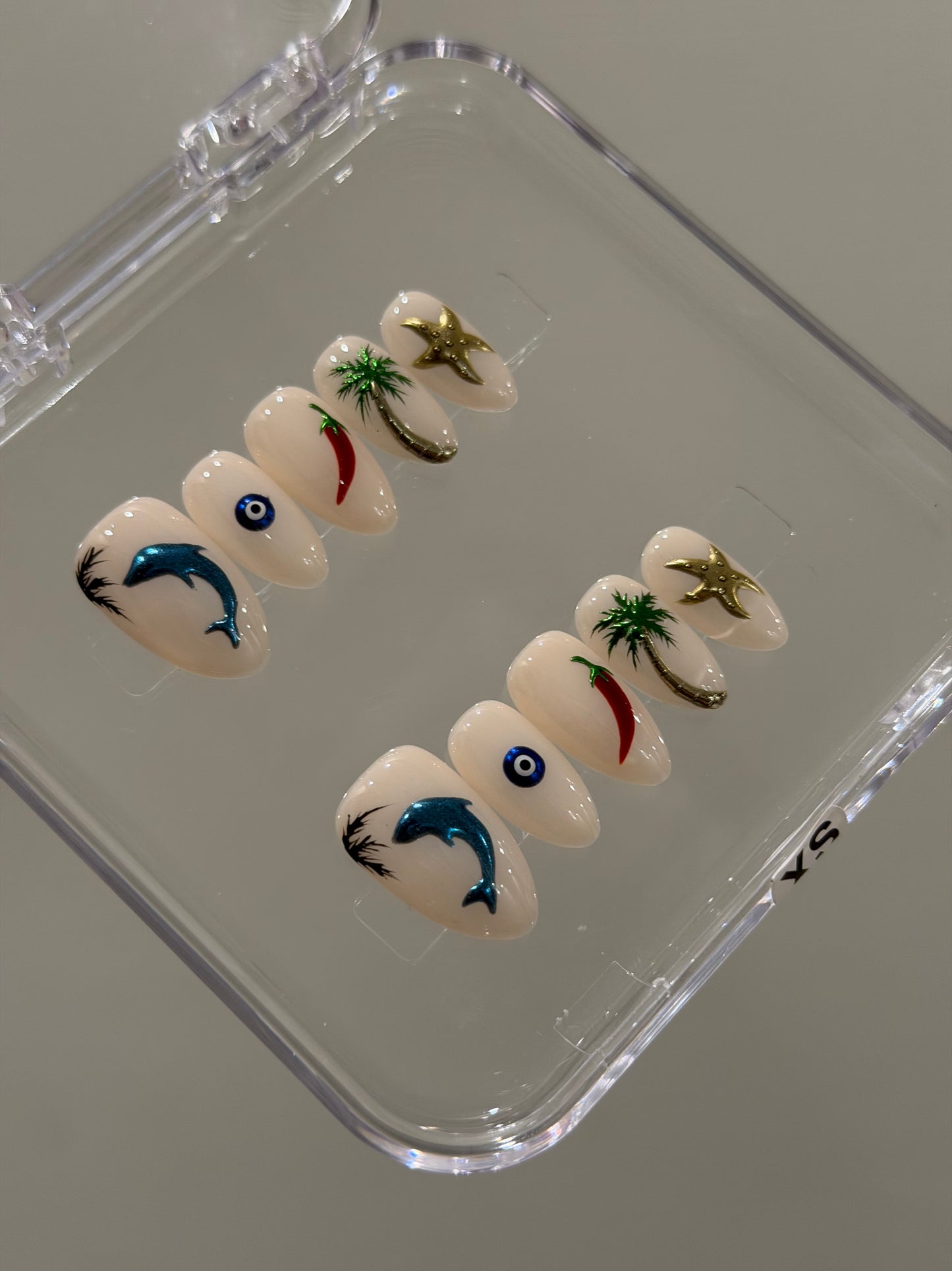 N393 Beach Life Nails