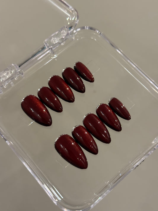 Red Cateye Nails