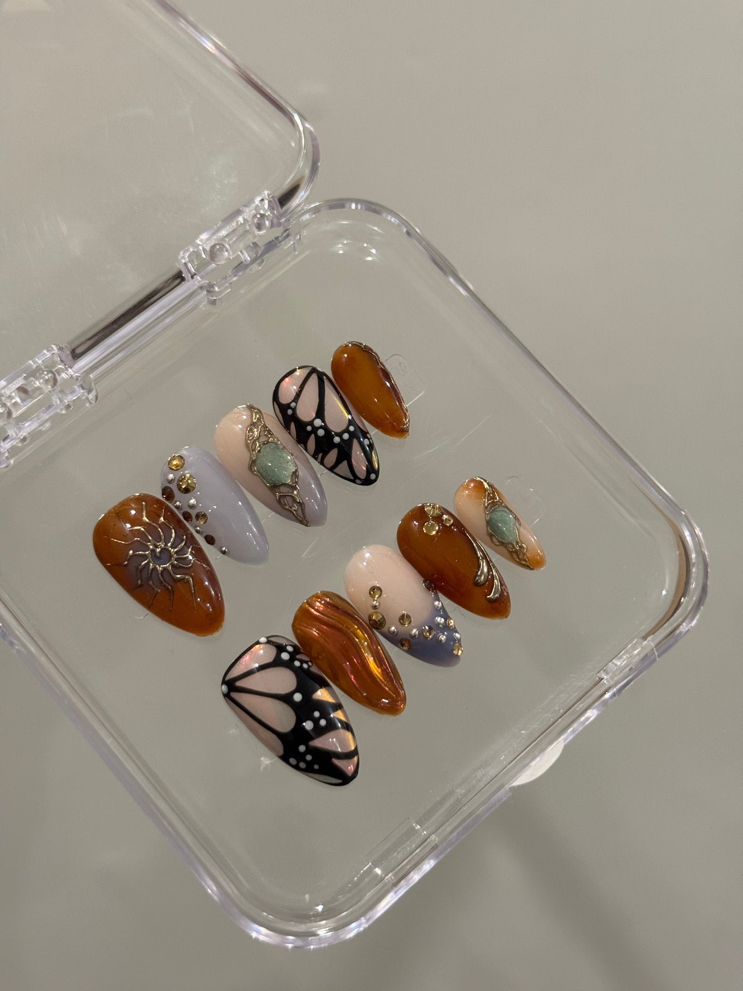 N87 Butterfly Nails Set