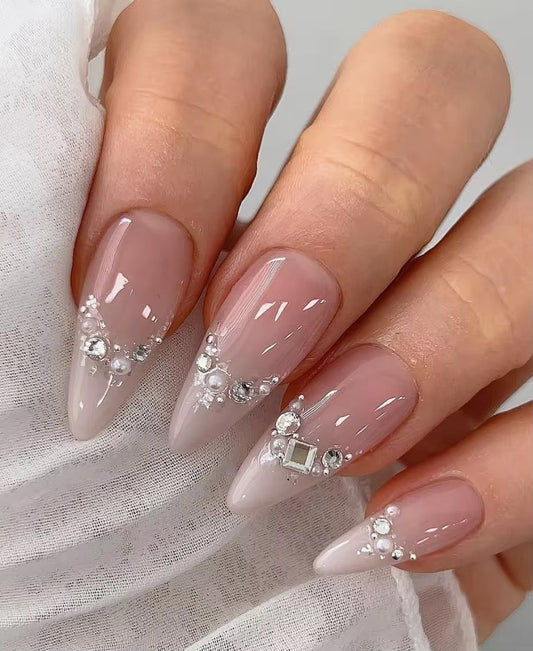 N53 Pink Stilettos Nails Set