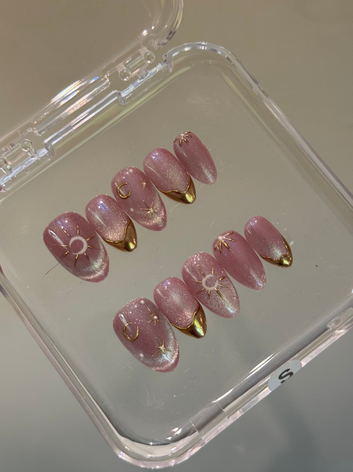 N59 Purple Foil Nails Set