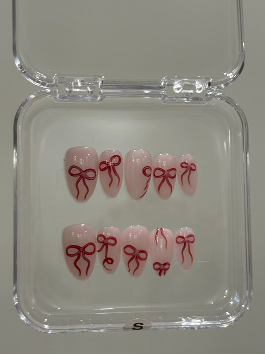 N203 Ballerina Bow Nails