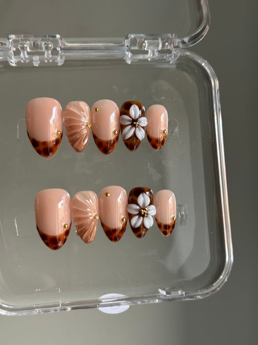 N244 Fall Floral Nails
