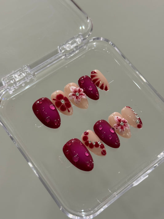 N241 Fuchsia Drop Nails