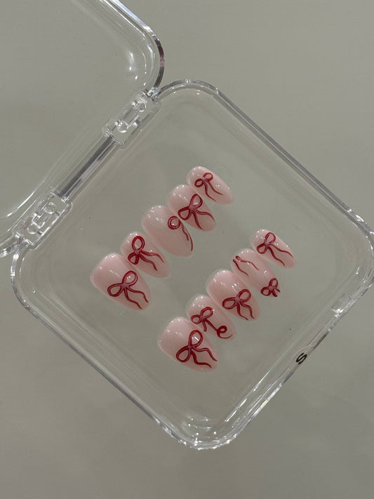 N203 Ballerina Bow Nails
