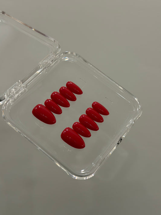 N437 Bright Red Nails