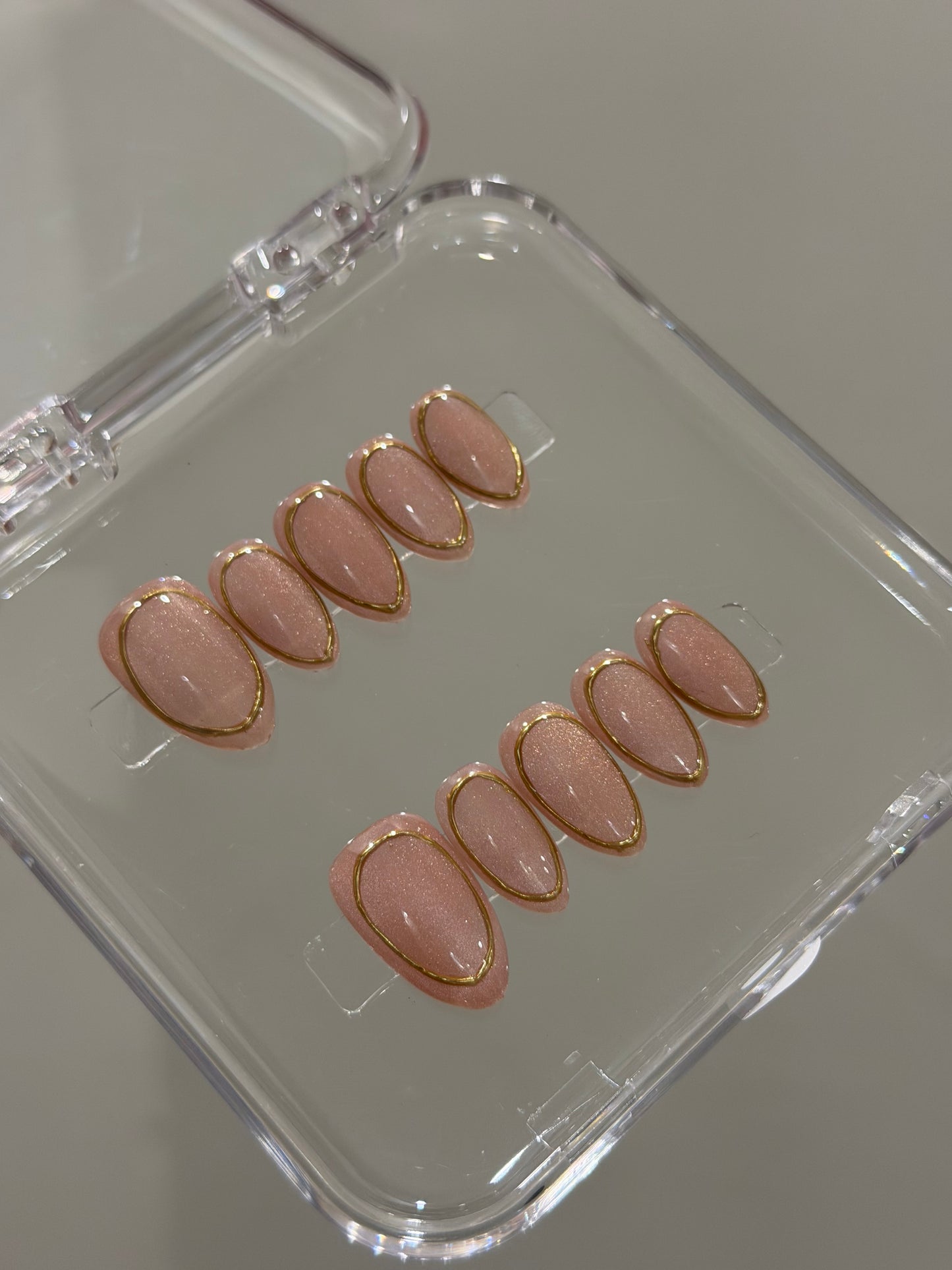 N404 Pink Folia Nails