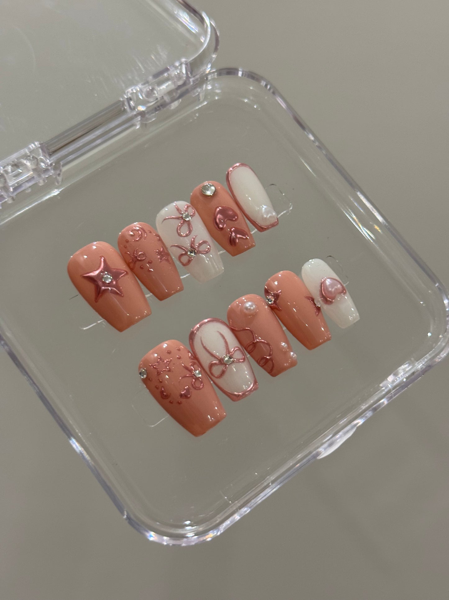 N305 Pink Star Coffin Set
