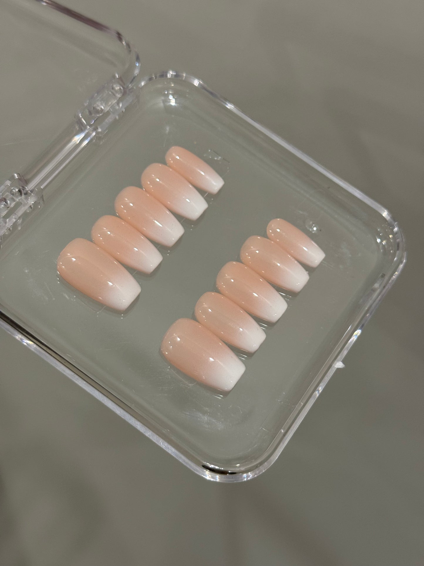N252 Ombre Coffin Nails