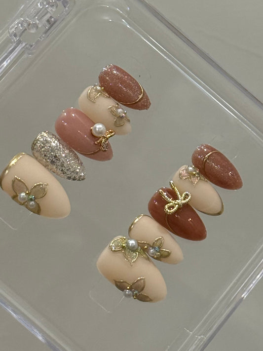 N321 Satin Gold Nails