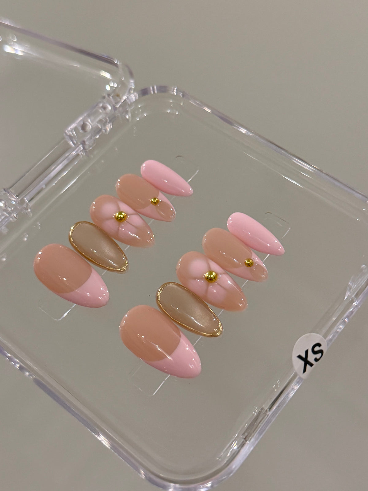 N379 Baby Pink Cateye Nails
