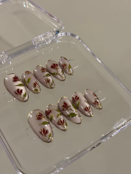 N263 Lilac Rose Nails