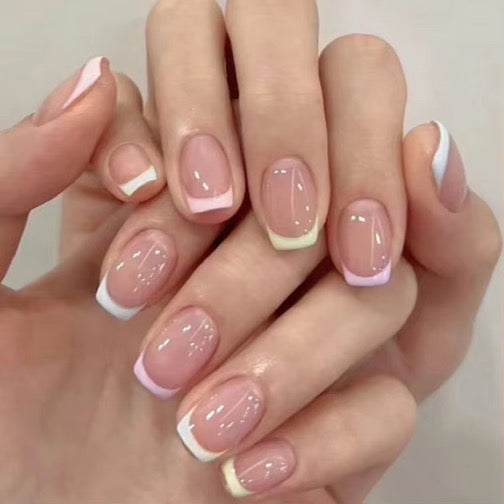 N165 Pastel French Nails