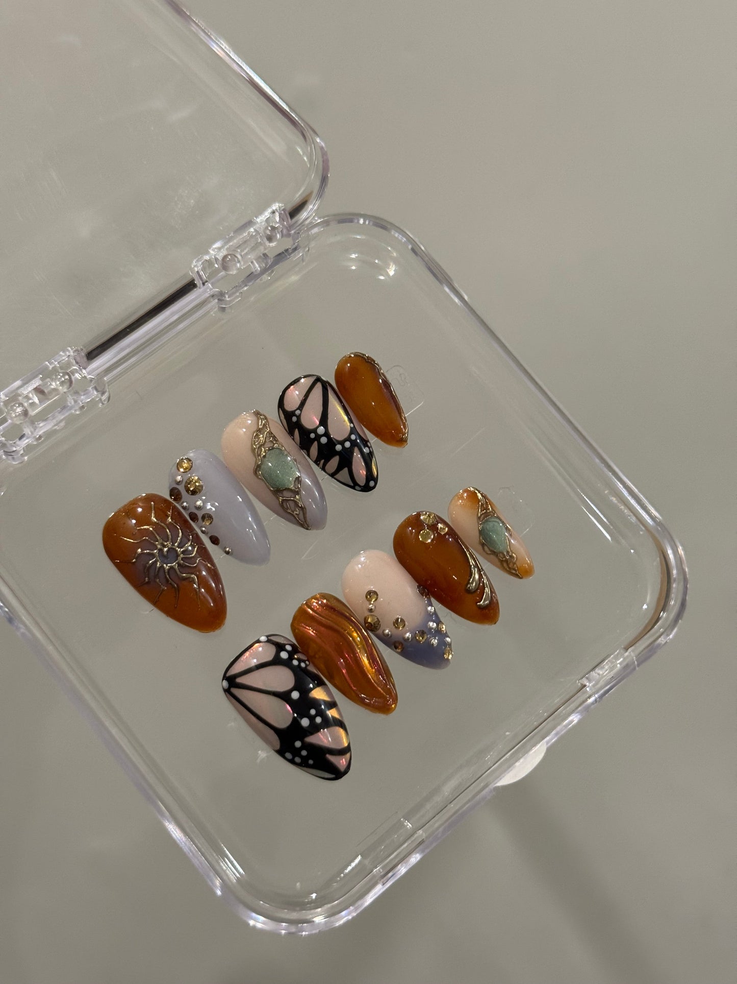 N87 Butterfly Nails Set