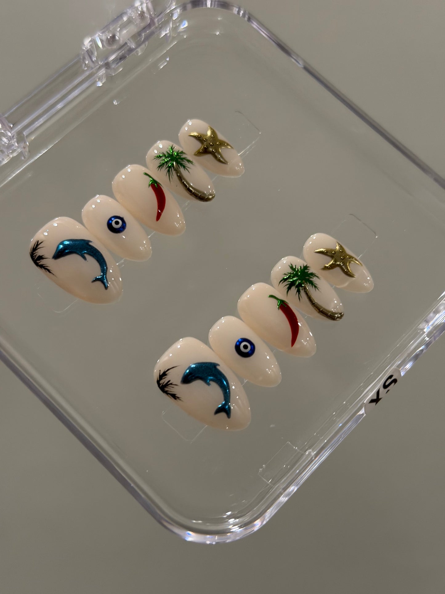 N393 Beach Life Nails