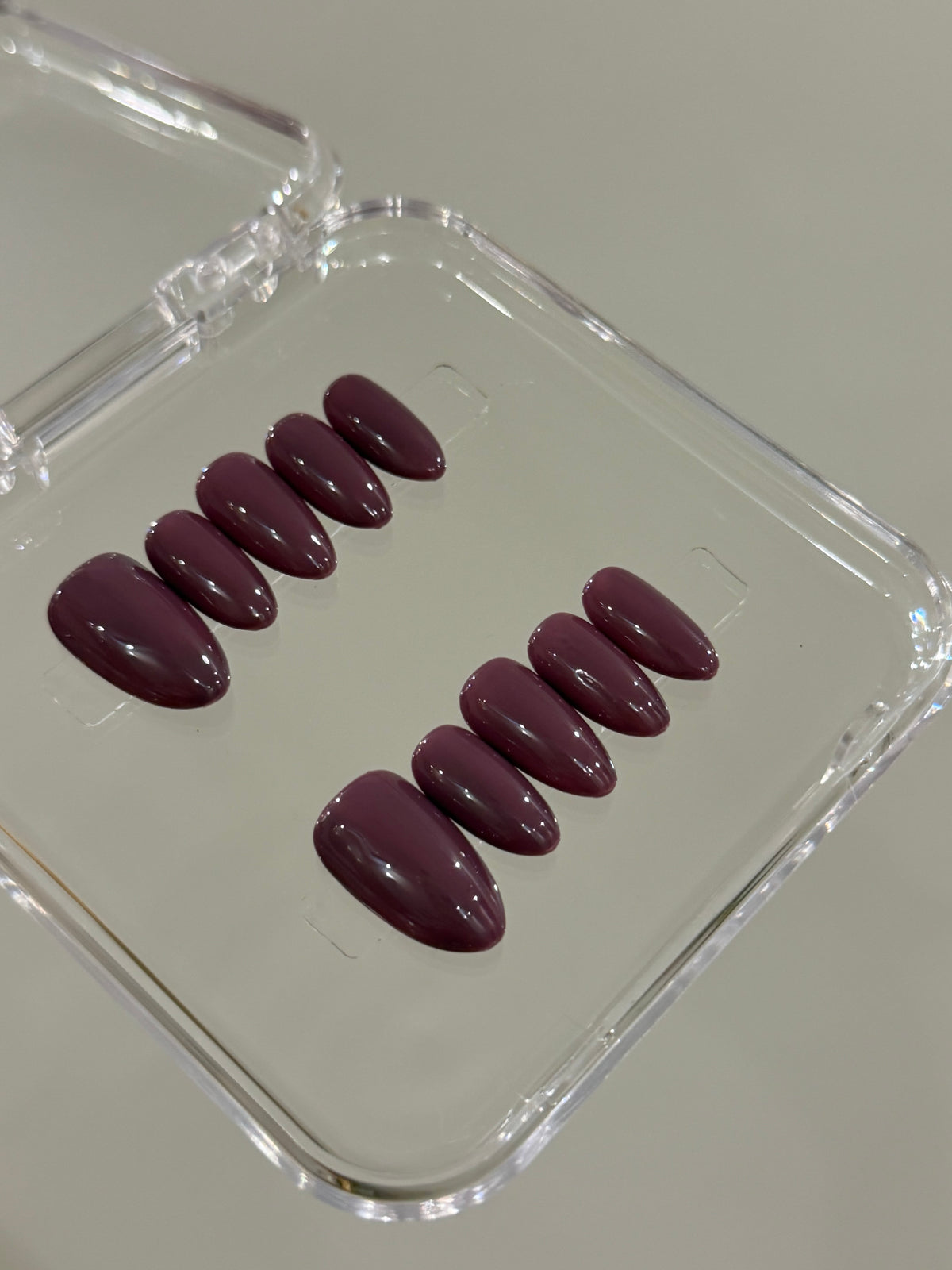 N369 Purple Almond Nails