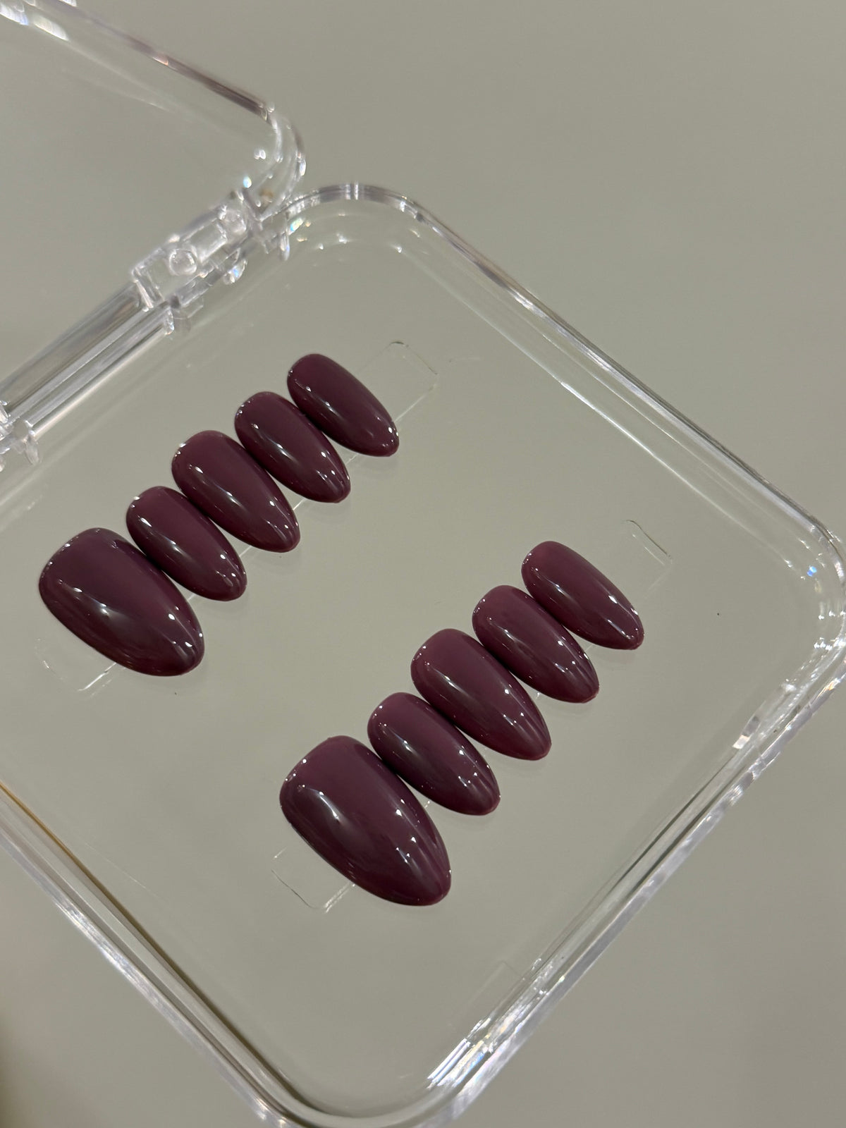 N369 Purple Almond Nails