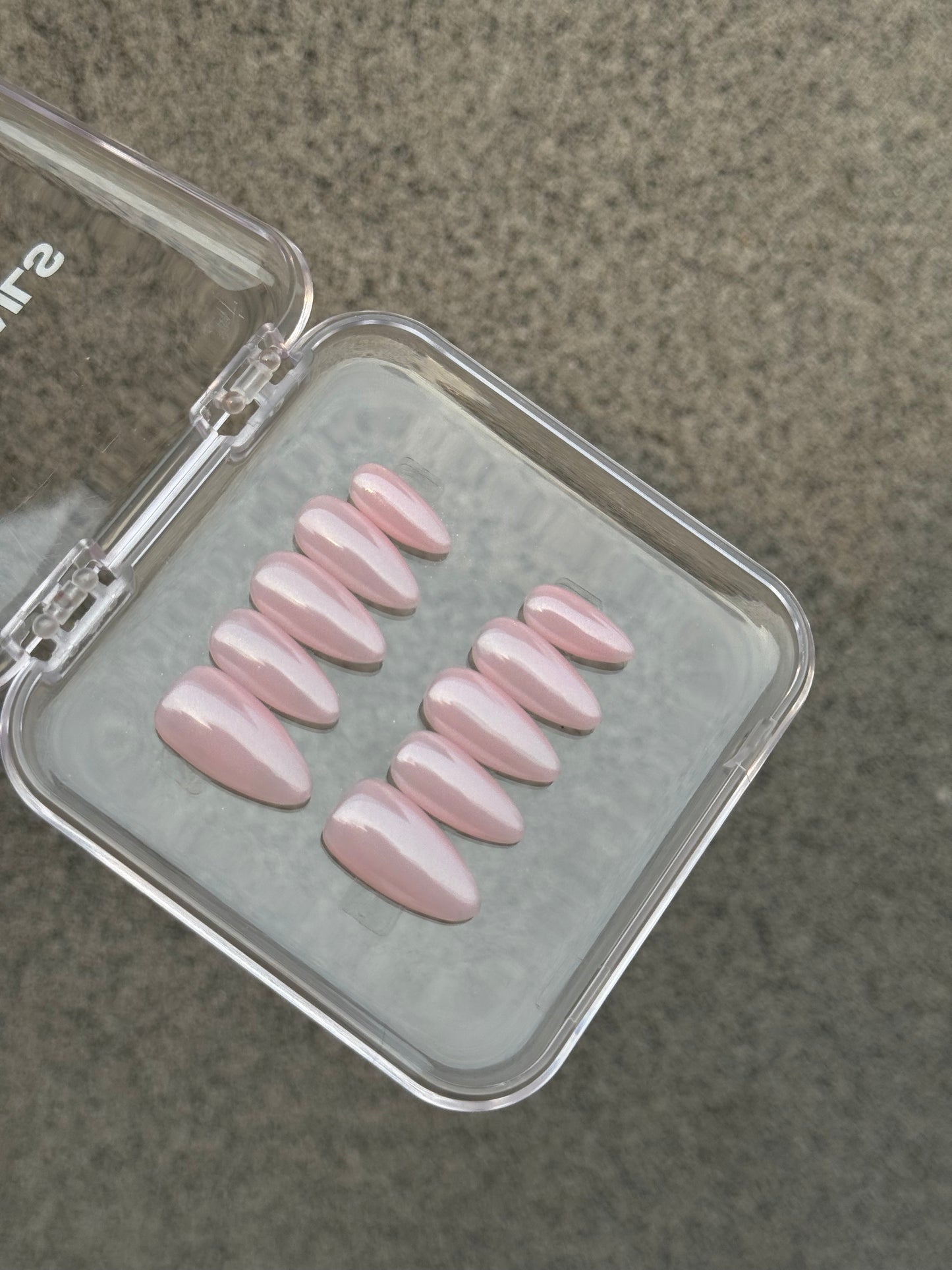 N116 Pink Powder Nails Set