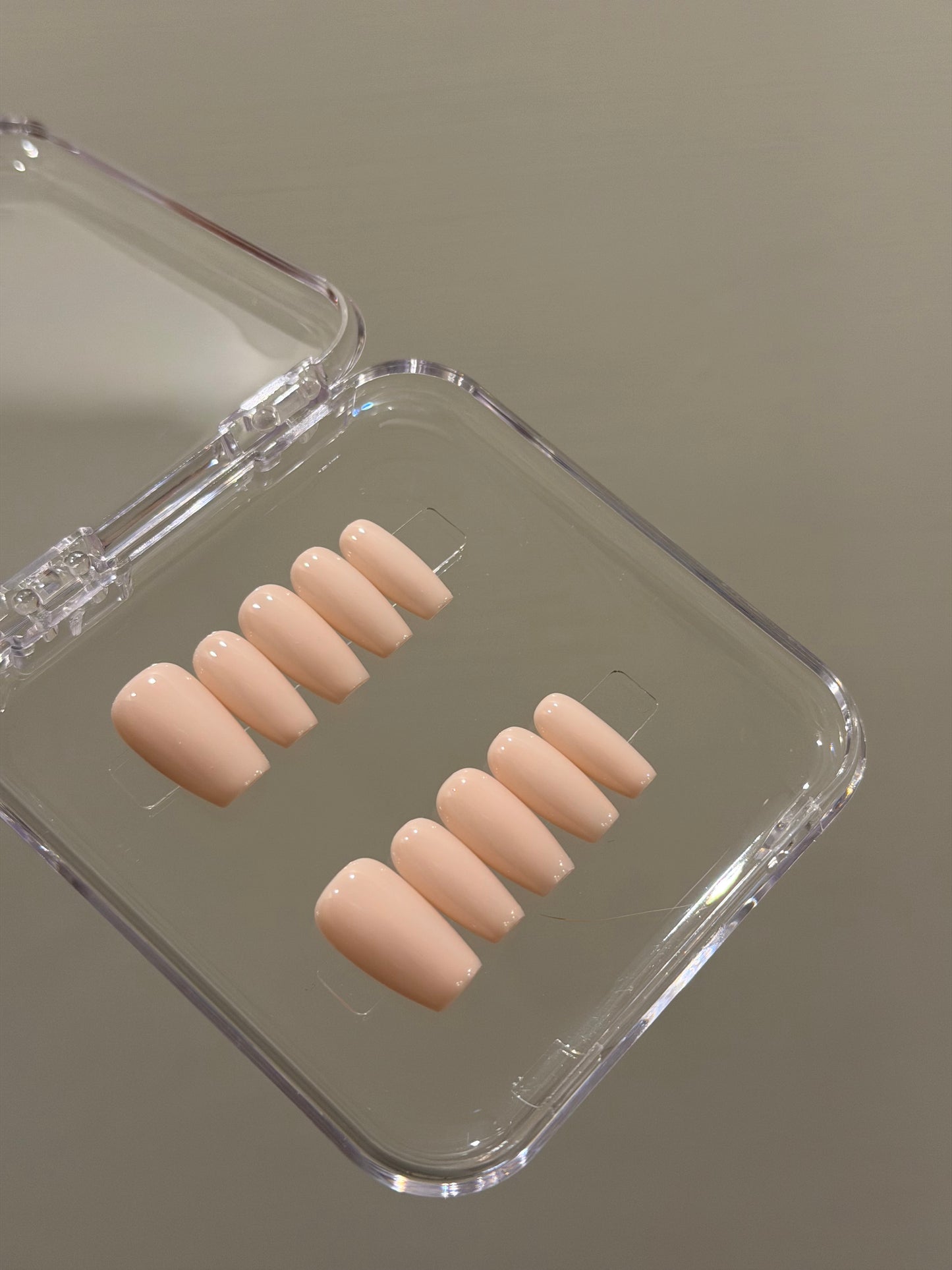 N399 Cream Coffin Nails