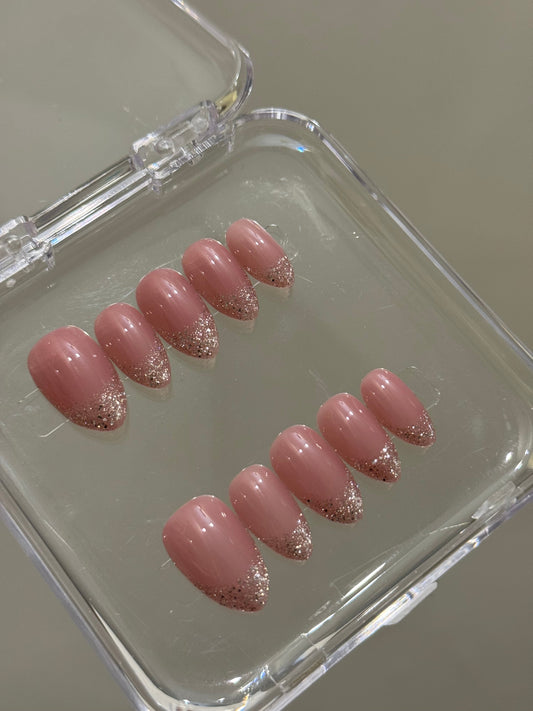 N57 Purple French  Nails Set