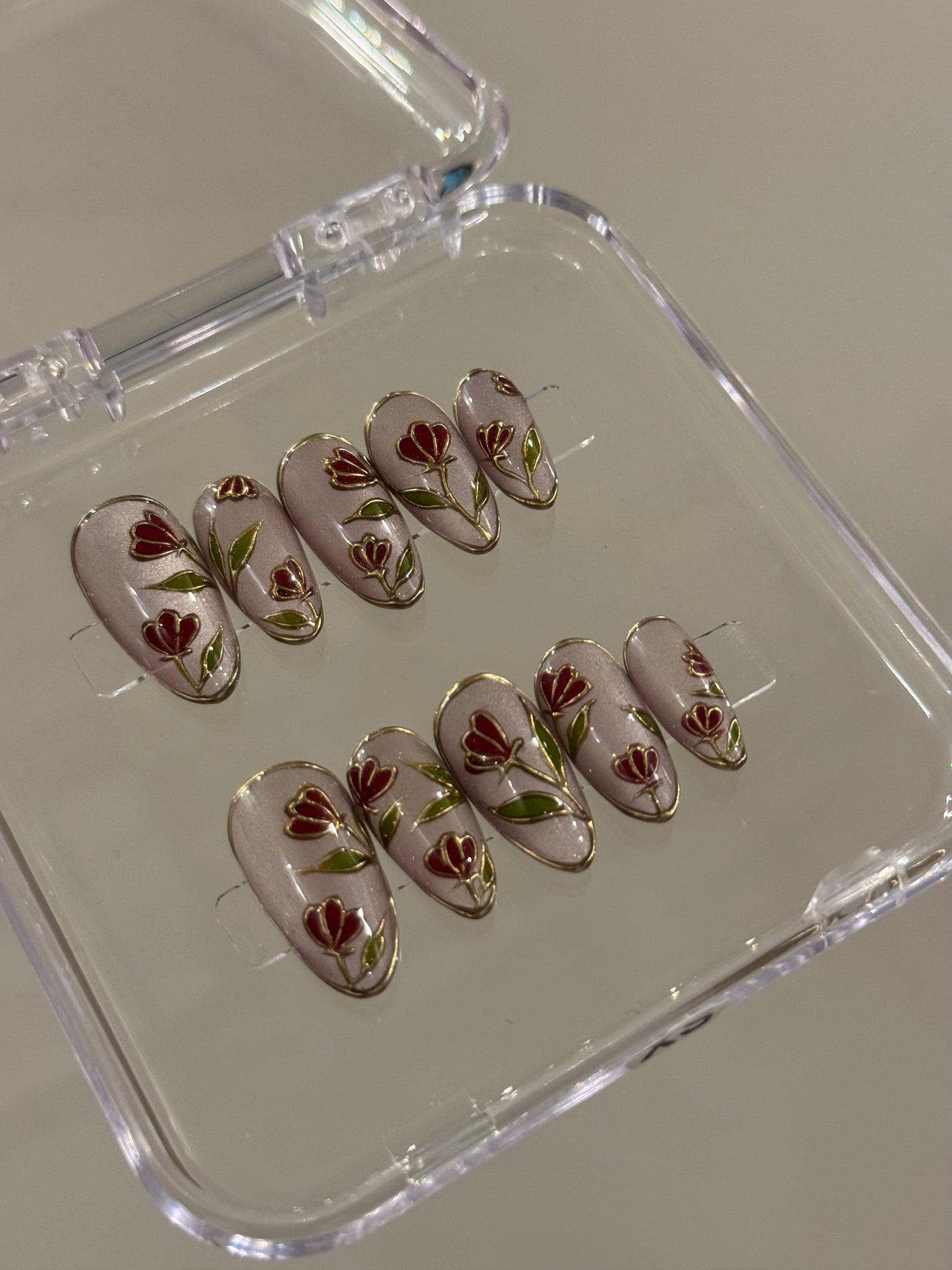 N263 Lilac Rose Nails