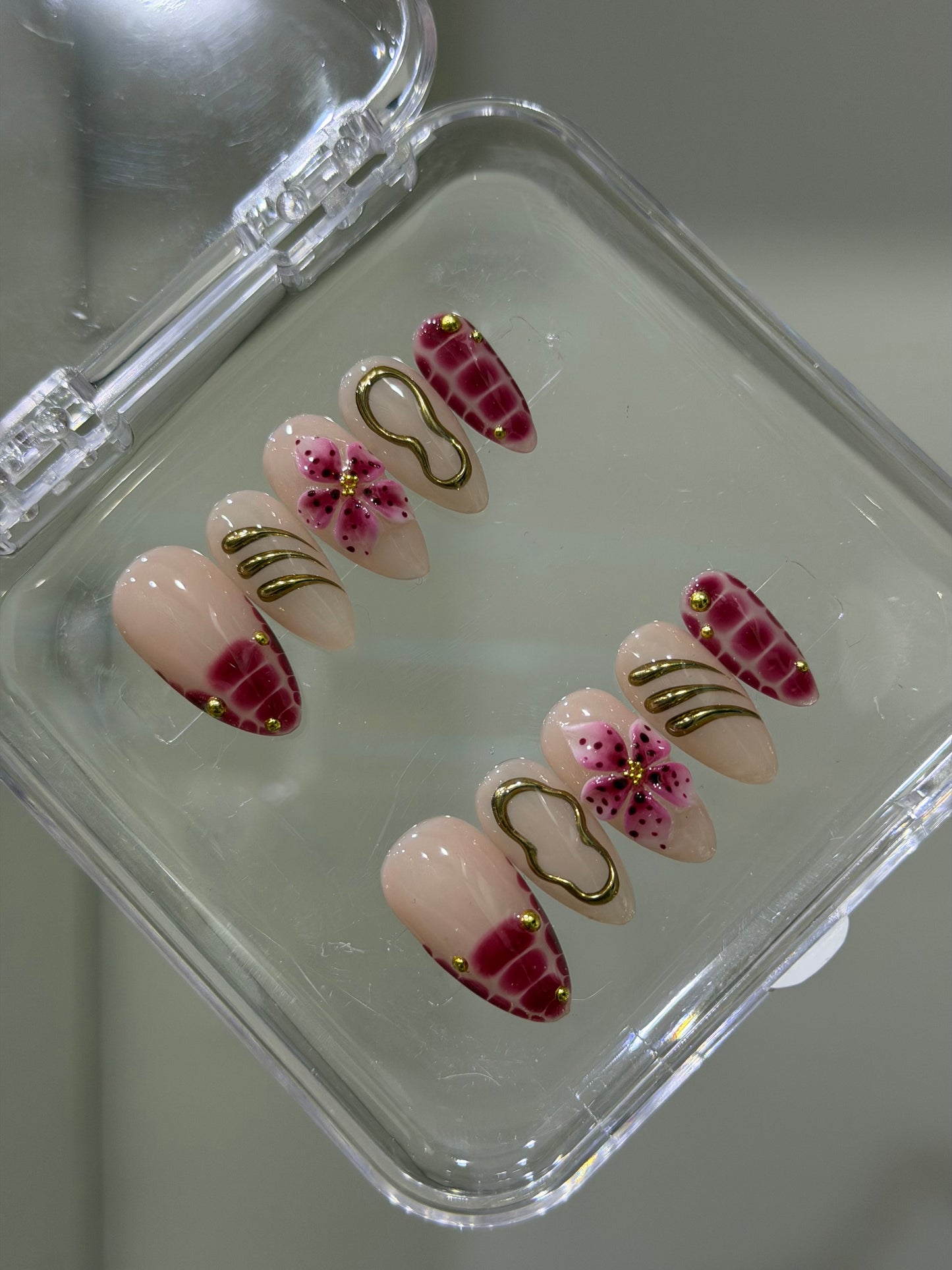N308 Dark Pink Floral Set
