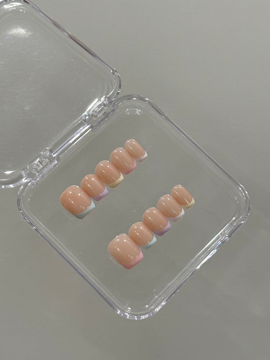 N165 Pastel French Nails