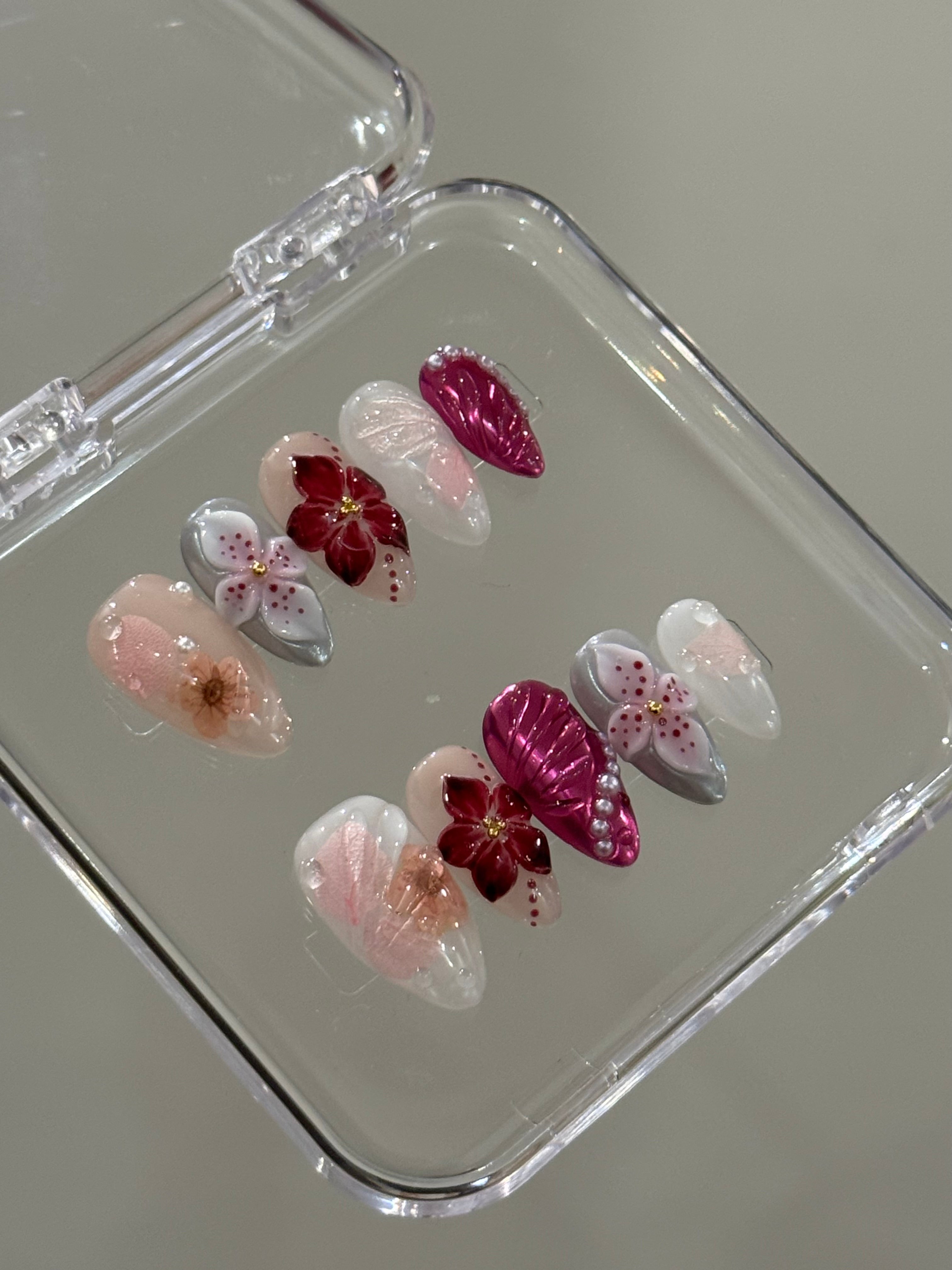 N149 Gardenia Nails Set – Honey Nails Lab