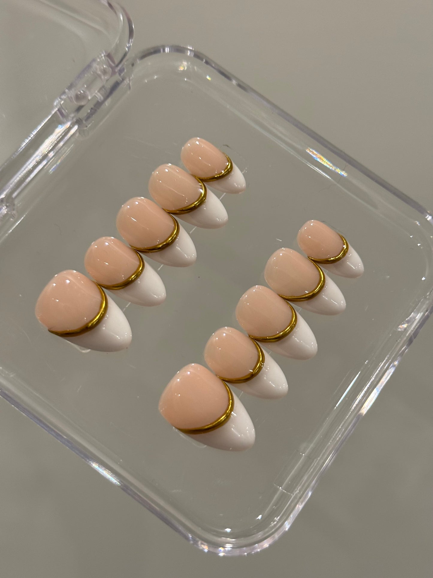 N240 Gilded French Nails