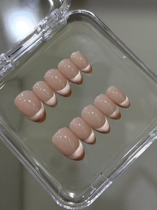 N316 Nude French Nails